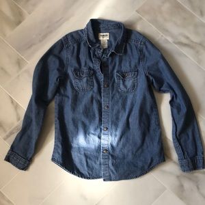Girls Denim button down shirt size 8